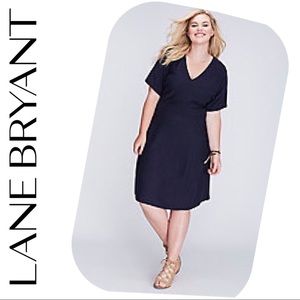 EUC LB Short Sleeve Navy Sweater Dress 18/20